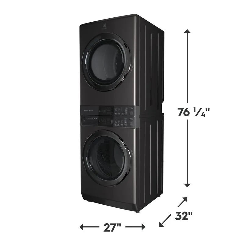Electrolux Torre de Lavandería Apilable 4.5 pies cúbicos Lavadora y 8.0 pies cúbicos Secadora a Gas