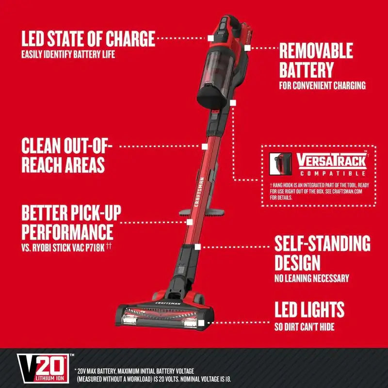 CRAFTSMAN Aspiradora Vertical Inalámbrica