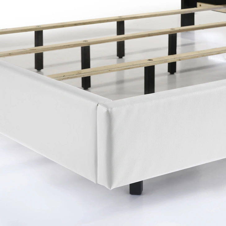B1840-115 Cama Panel Europa en Blanco – Colección Europa