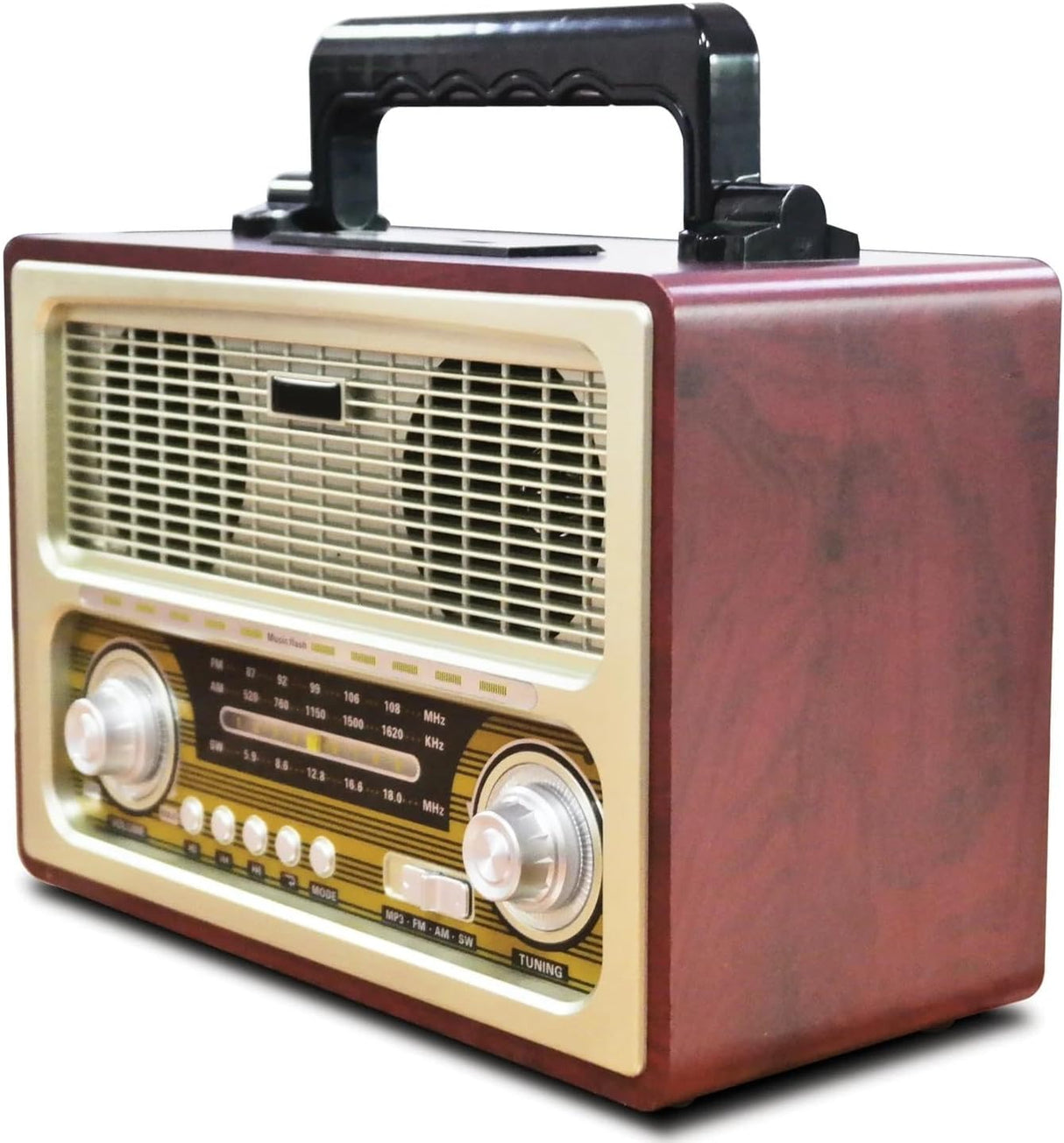 Radio Altavoz Bluetooth Portátil Multifunción Retro Vintage SC-1198BT