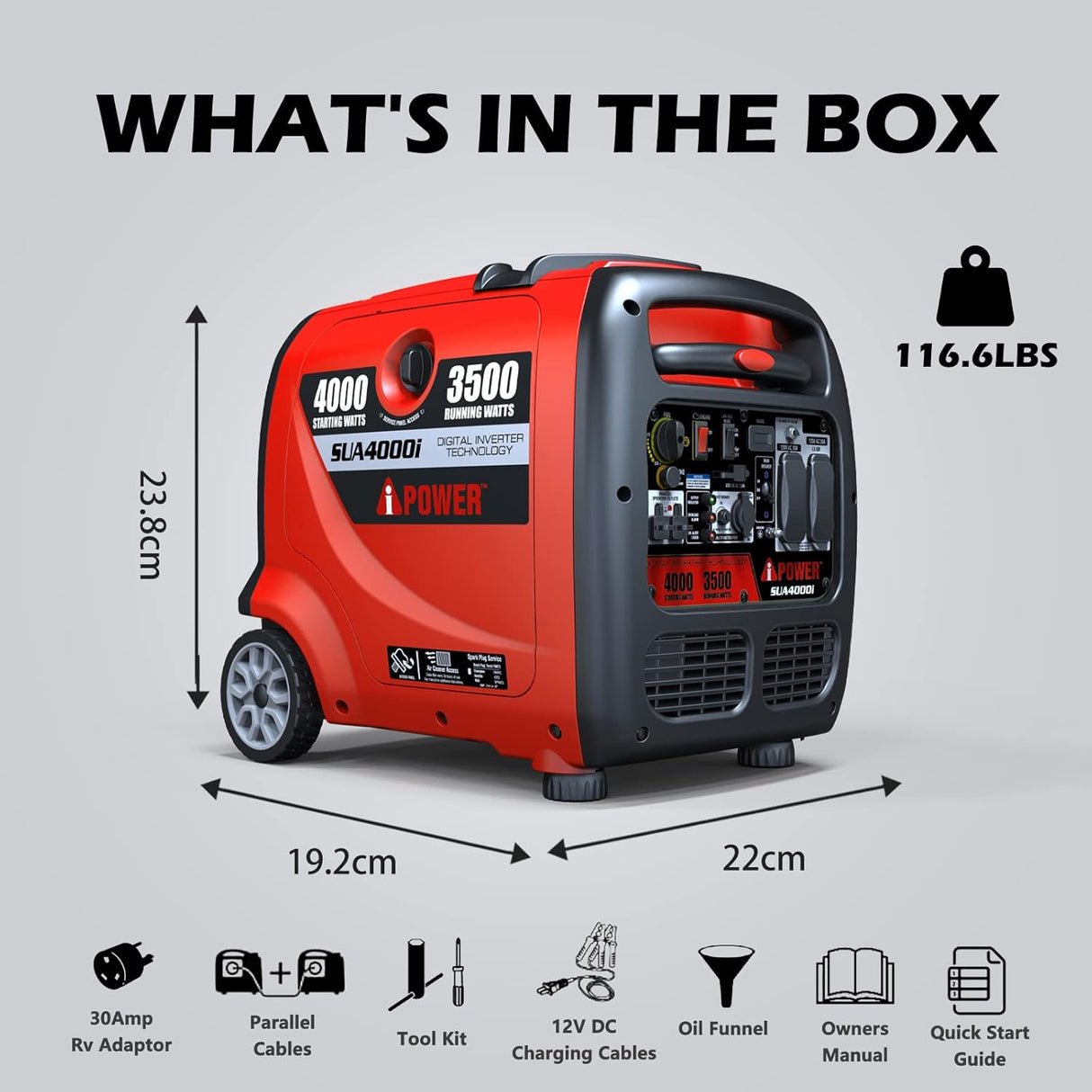 A-iPower 4000W Portable Inverter Generator