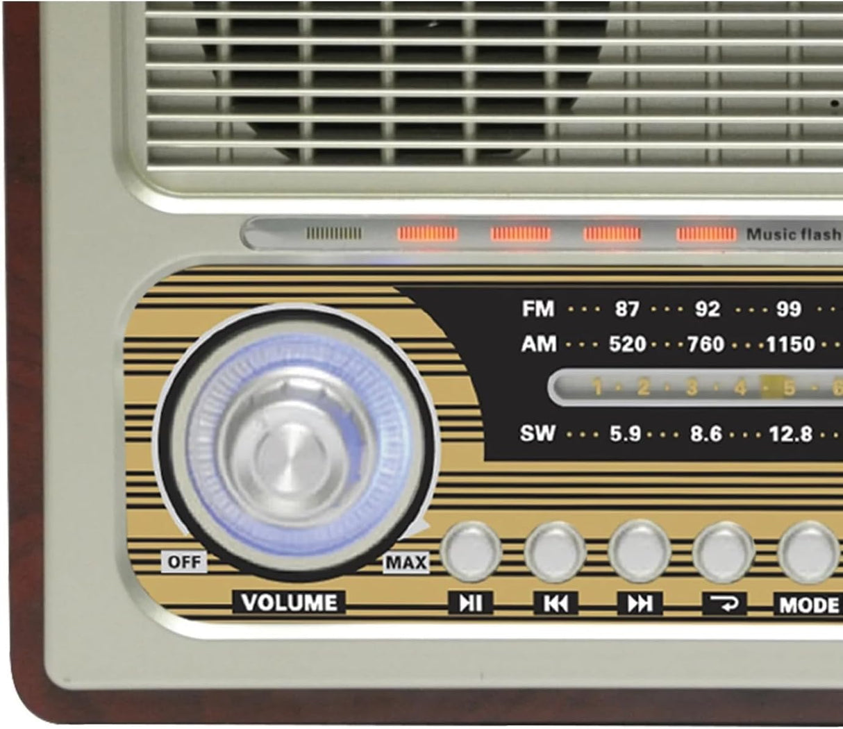 Radio Altavoz Bluetooth Portátil Multifunción Retro Vintage SC-1198BT
