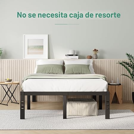 Novilla Base de Cama King Metal 14" - Plataforma Resistente y Sin Ruido