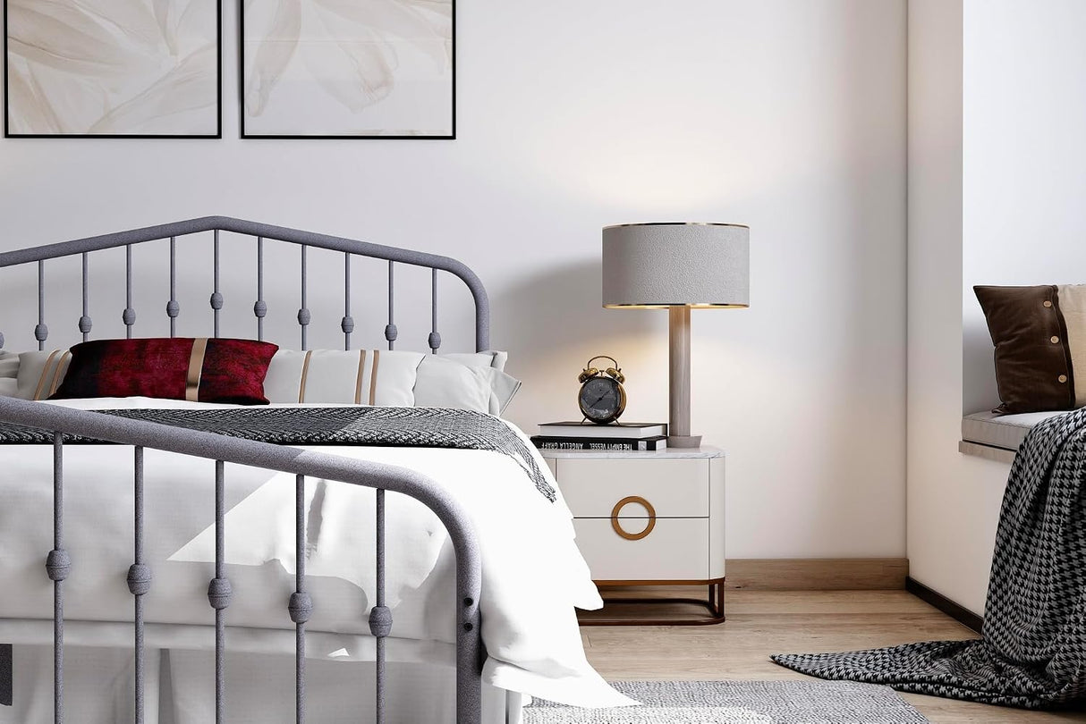 Cama de Metal Washington (Silver / Plateada) – Full & Queen