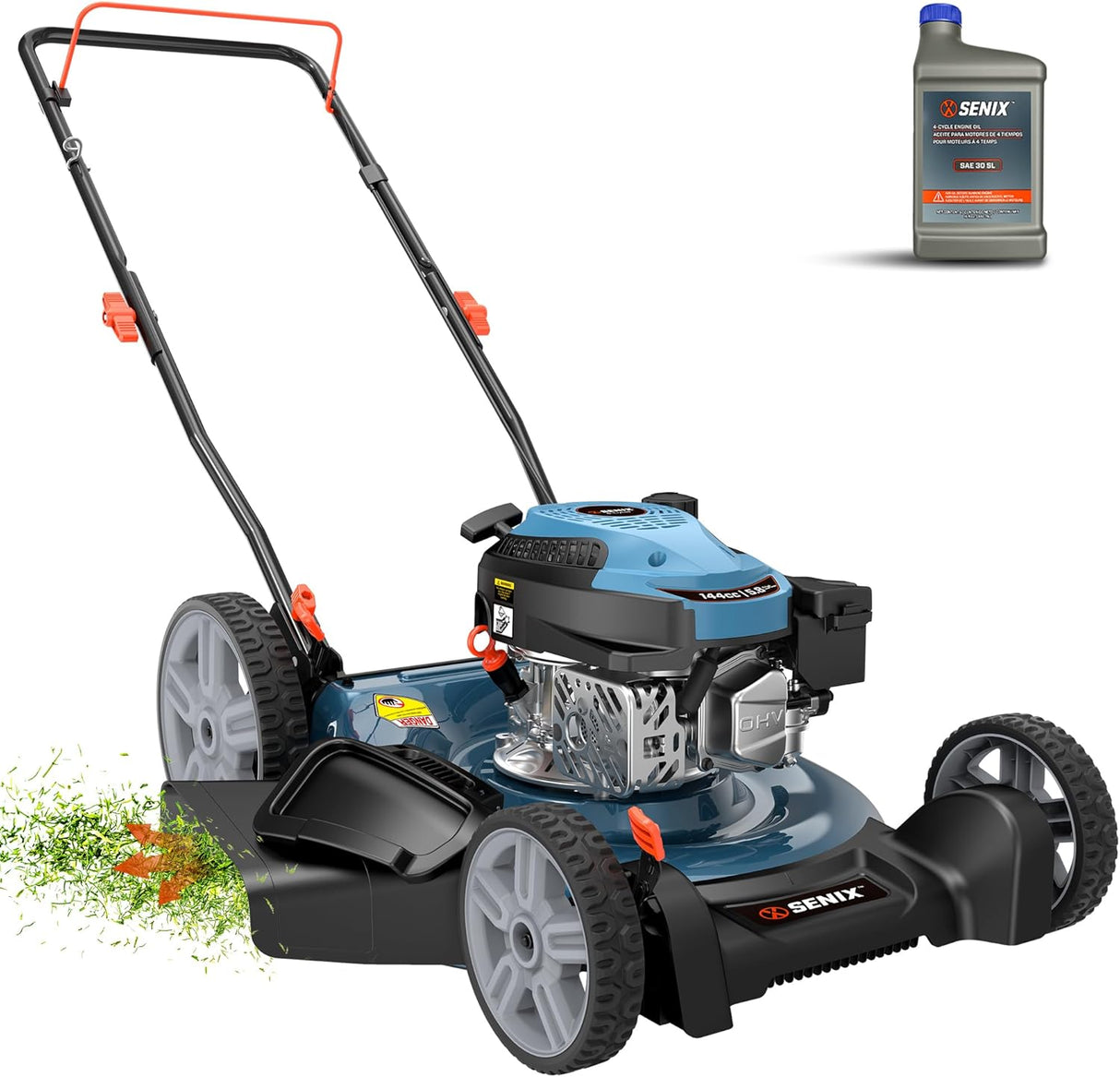 Cortacésped a Gas de Empuje SENIX LSPG-L6 de 21 Pulgadas con Motor de 144 cc
