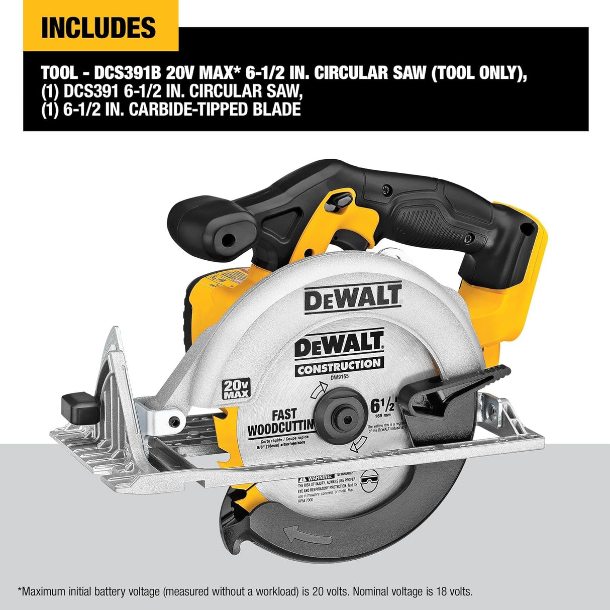 DeWalt Kit de Sierra Circular 6-1/2" 20V MAX