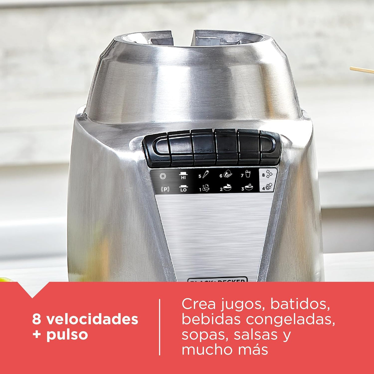 Black+Decker Licuadora con Función de Triturar Hielo