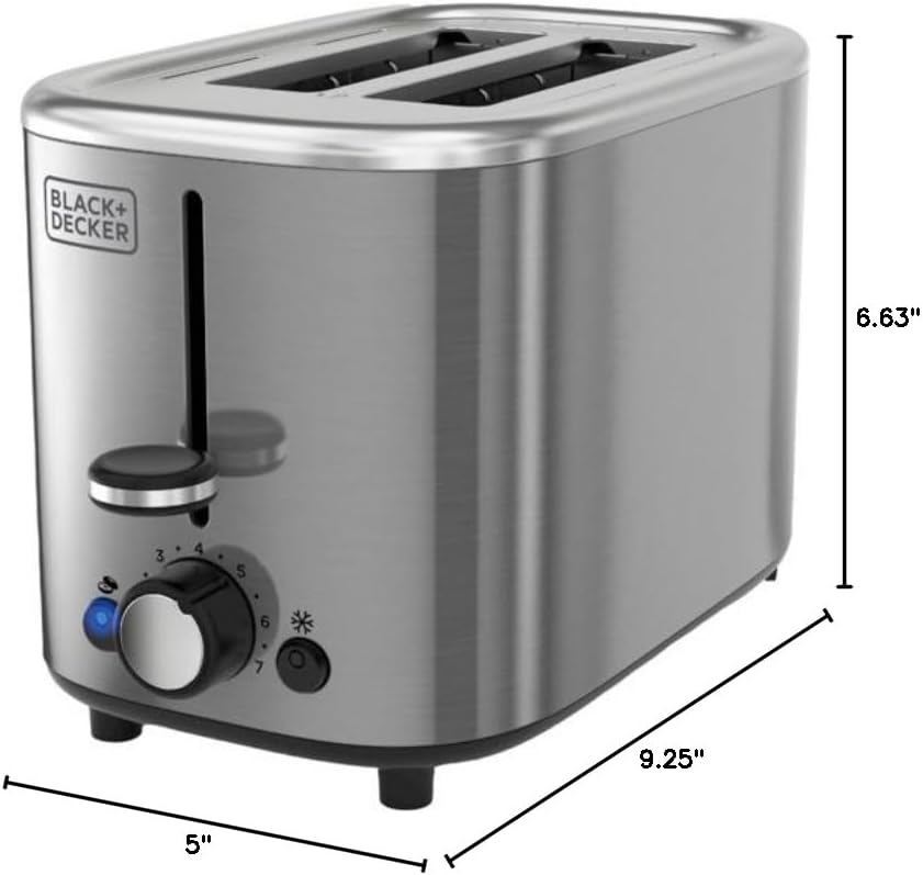 Black+Decker Tostadora de 2 Rebanadas