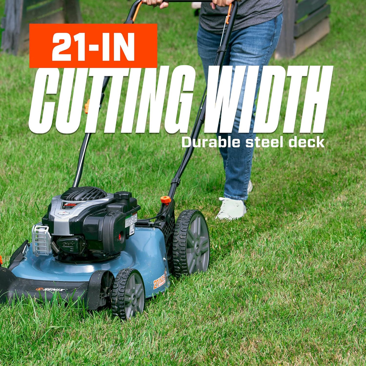 LSPG-M7 SENIX 21" 3IN1 HIGH WHEEL PUSH MOWER E55