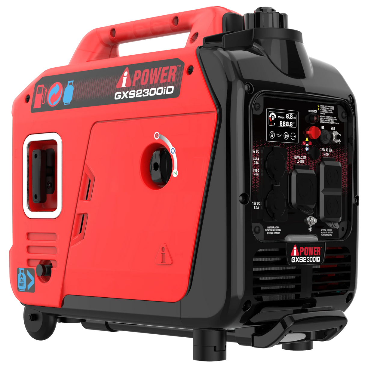 A-iPower Generador Inversor de Doble Combustible 2300W