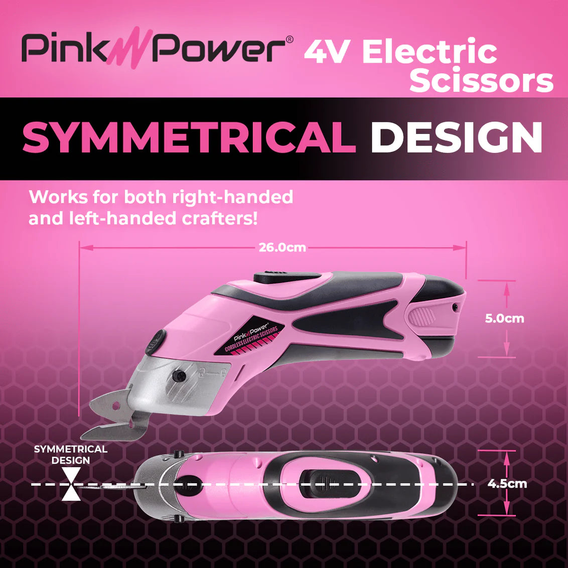 Pink Power Tijeras para Tela Inalámbricas