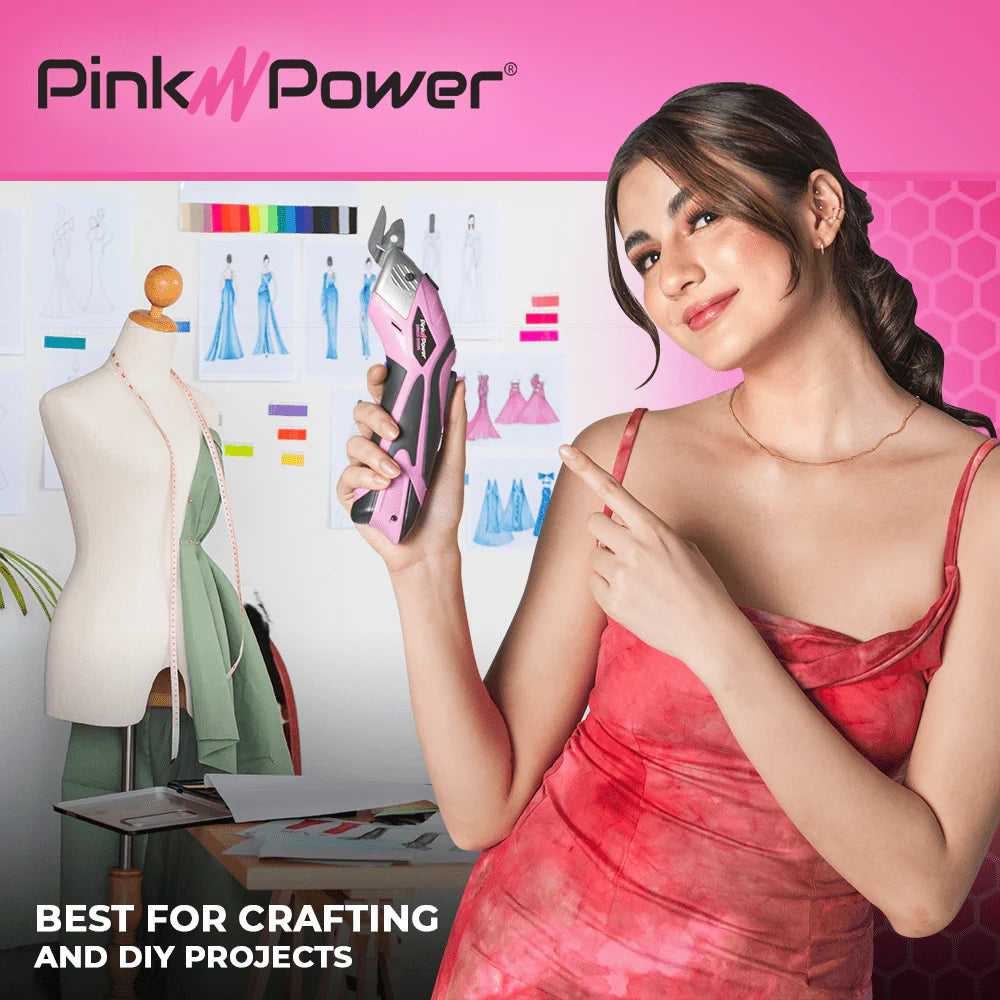 Pink Power Tijeras para Tela Inalámbricas