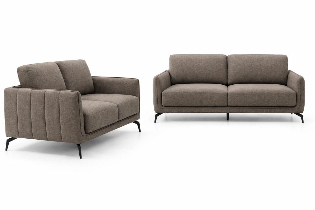 Sofá + Love Seat "Sala Brown" – Confort Elegante para Espacios Inteligentes