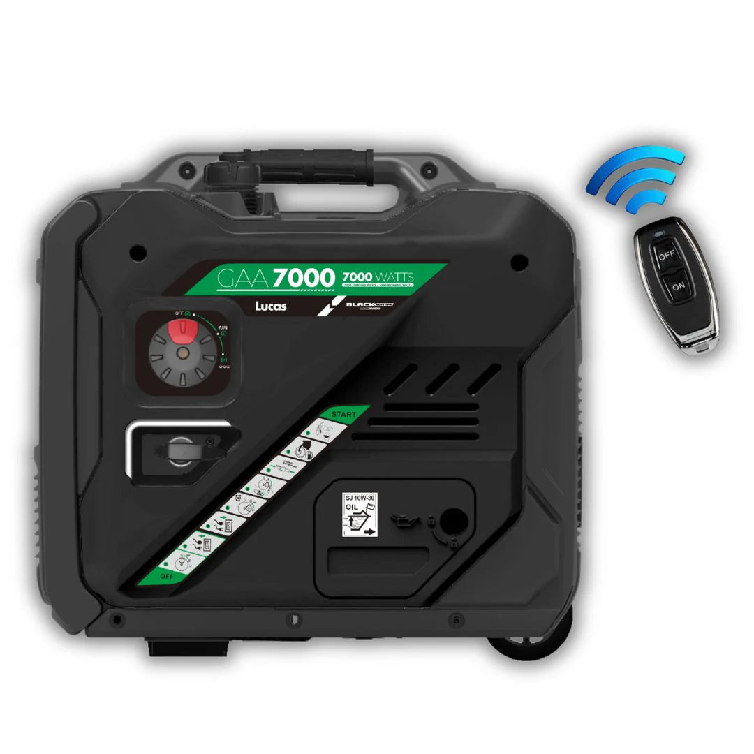 Generador Portátil Inverter LUCAS "Black Edition" de 7,000 Watts GAA7000