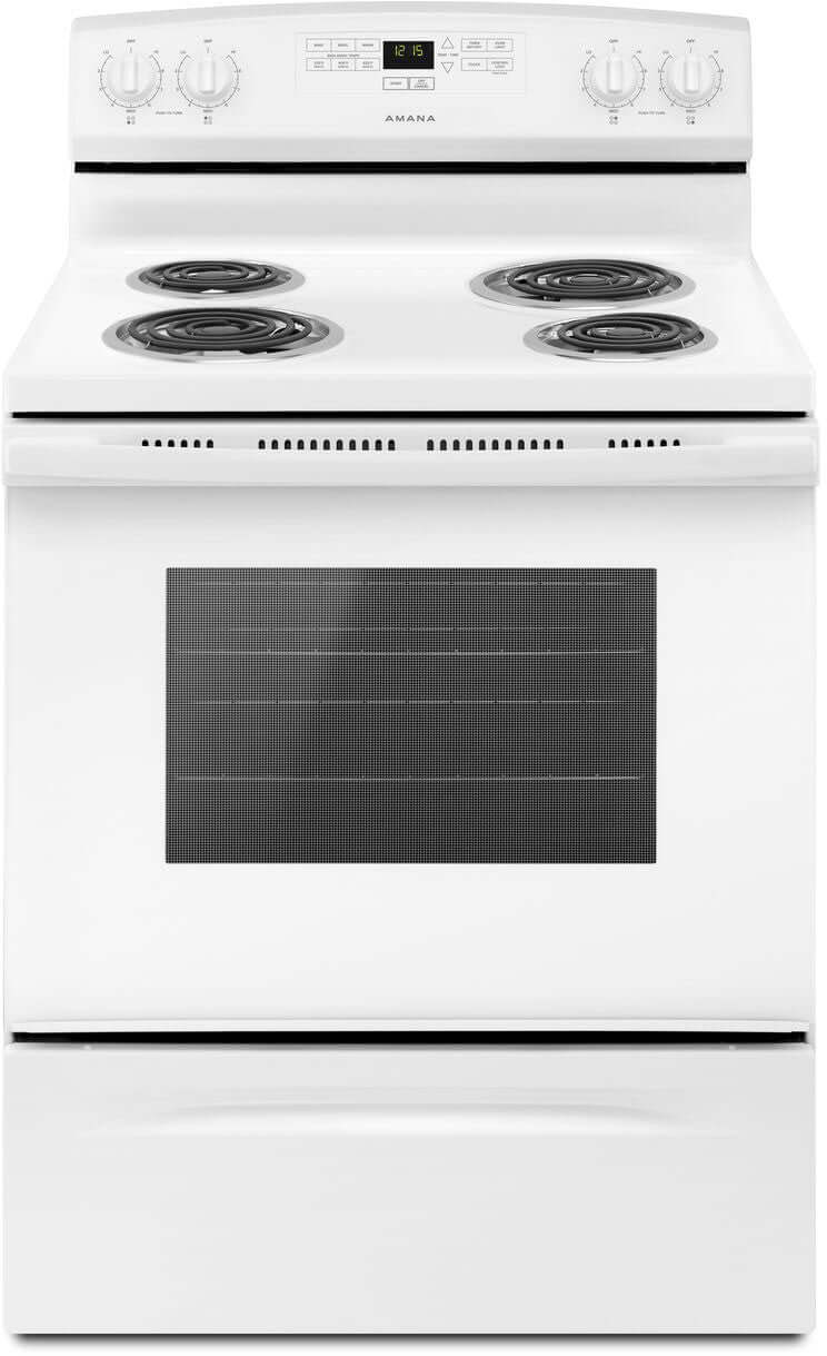 Amana 4.8 cu. ft. White Electric Range With Bake Assist Temps-White