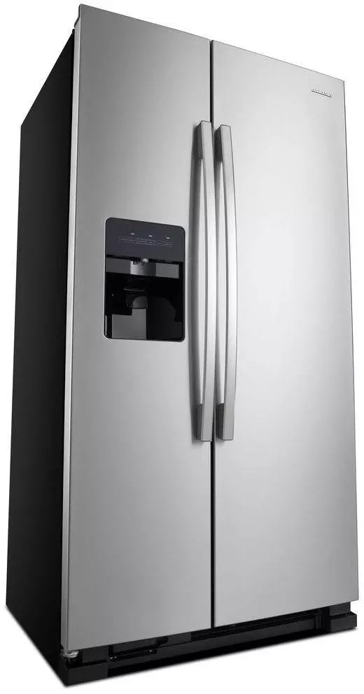 Amana 24.6 cu. ft. Side By Side Refrigerator With Dual Pad External Ice And Water Dispenser -Black-on-Stainless