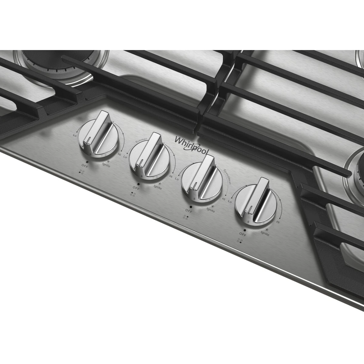 Whirlpool 30-inch Gas Cooktop with EZ-2-Lift™ Hinged Cast-Iron Grates