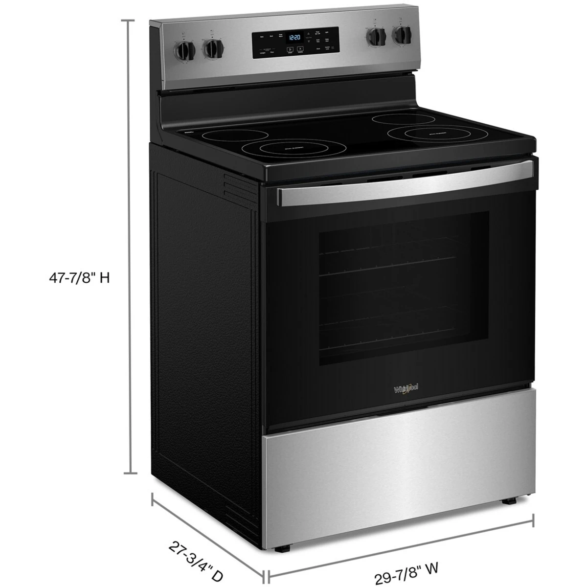Estufa de Gas Whirlpool 30 Pulgadas Acero Inoxidable con Horno | WFGS3030RS