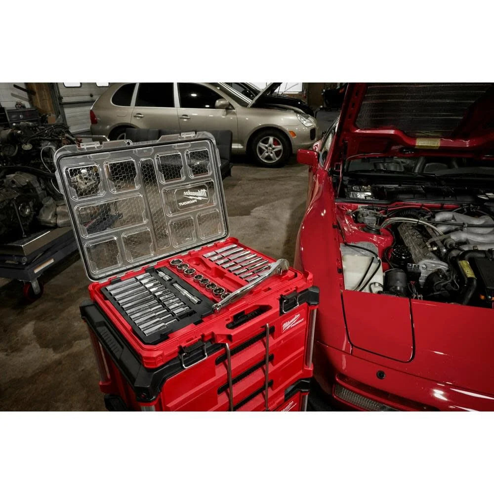 Milwaukee Juego de 47 Piezas de Trinquete y Sockets