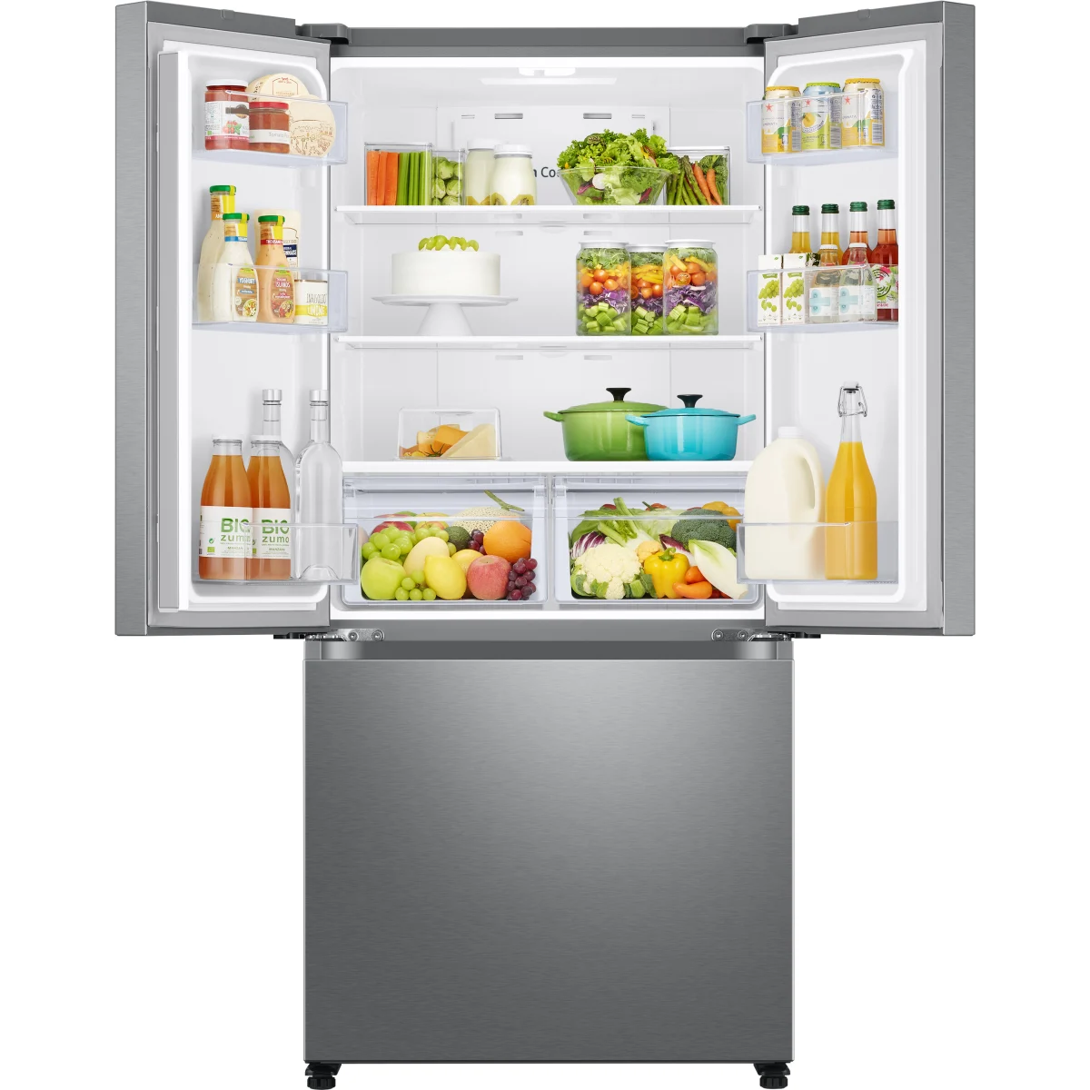 Nevera Samsung French Door 18 Pies Cúbicos Acero Inoxidable | RF18A5101SRAA