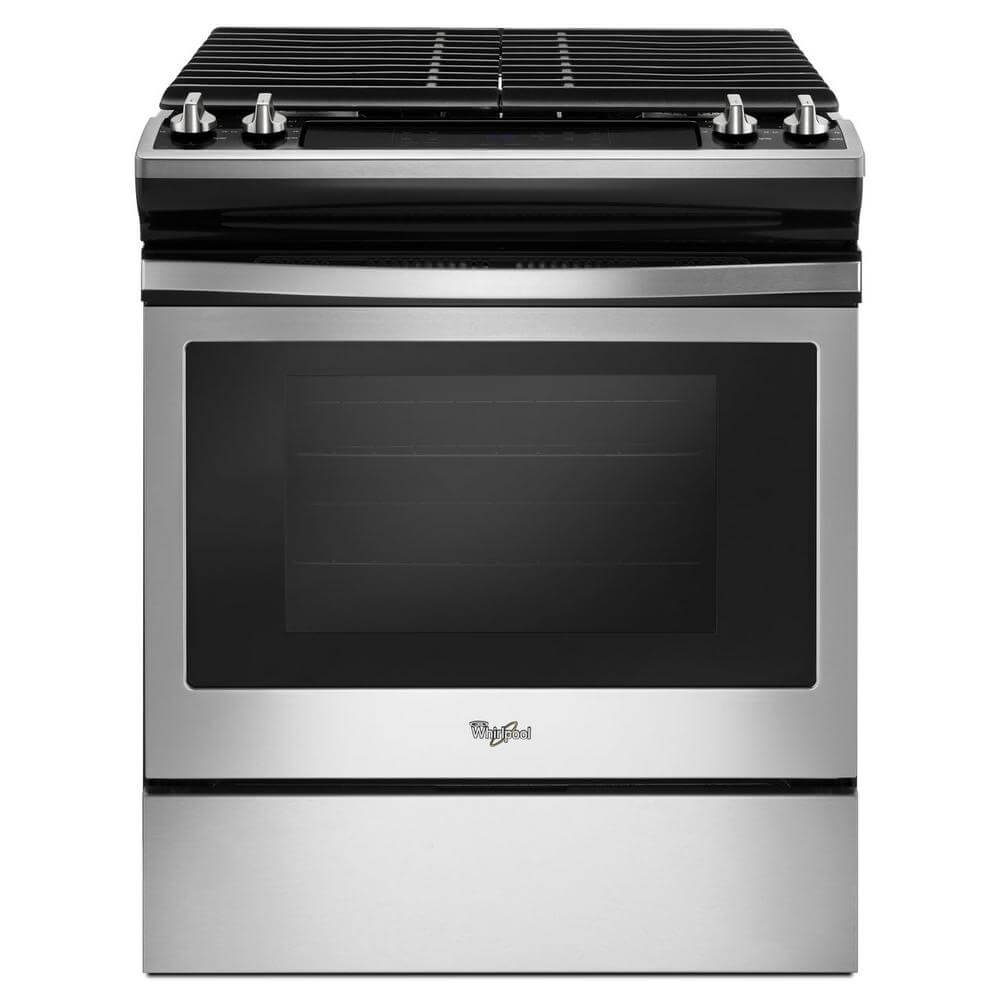 Whirlpool 5 cu. ft. Slide-In Gas Range In Stainless Steel