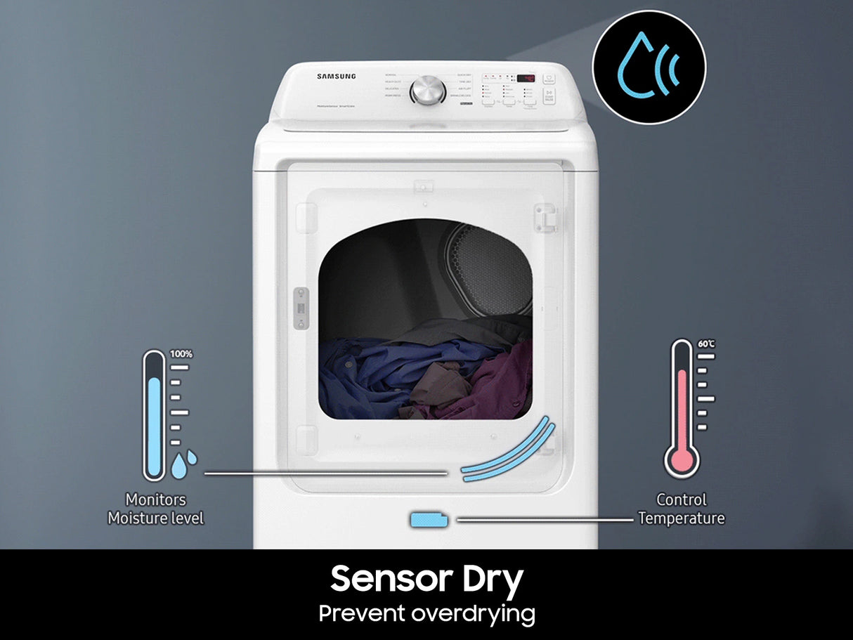 Secadora a Gas Samsung de 7.2 Pies Cúbicos con Sensor Dry