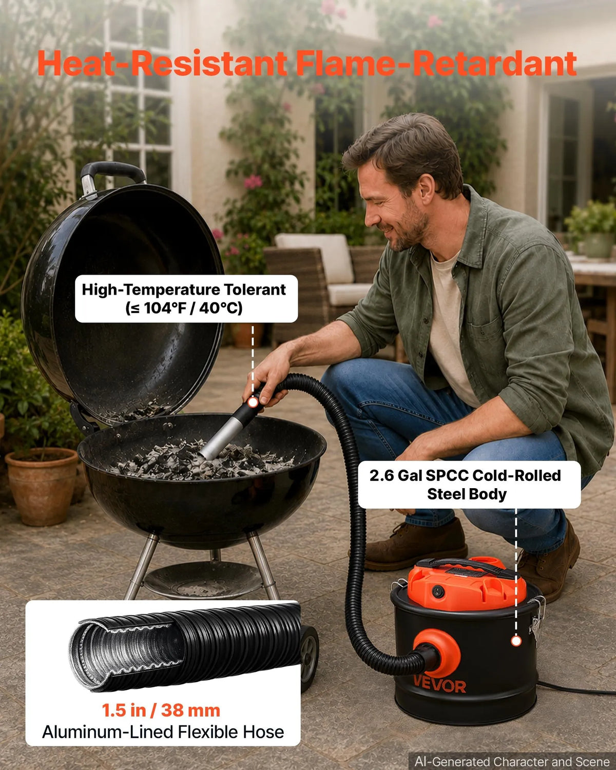Aspiradora Seco y Mojado VEVOR 2.6 Galones / 2.5 HP – Modelo BJ131-1200-10