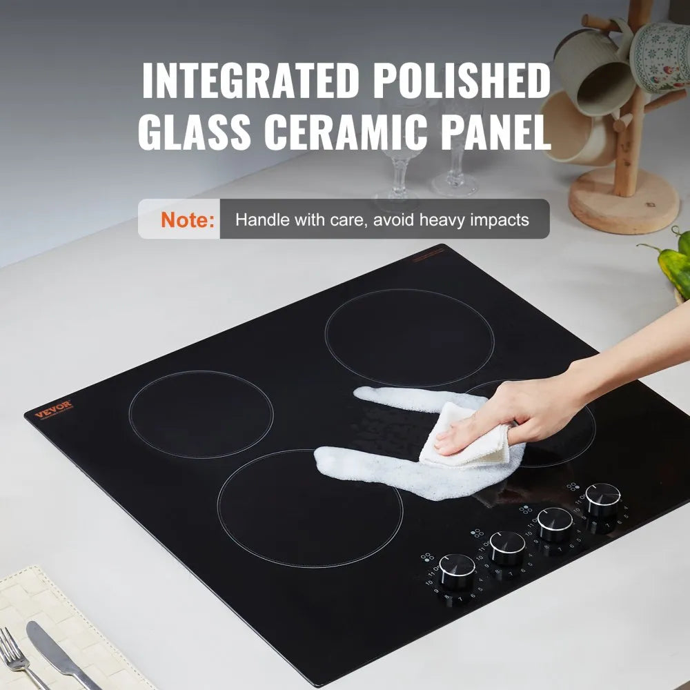 VEVOR Glass Ceramic Cooktop — 6000W Built-In Stove