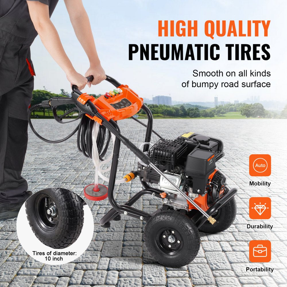 VEVOR Power Washer 3500 PSI – 7 HP Engine & Steel Frame