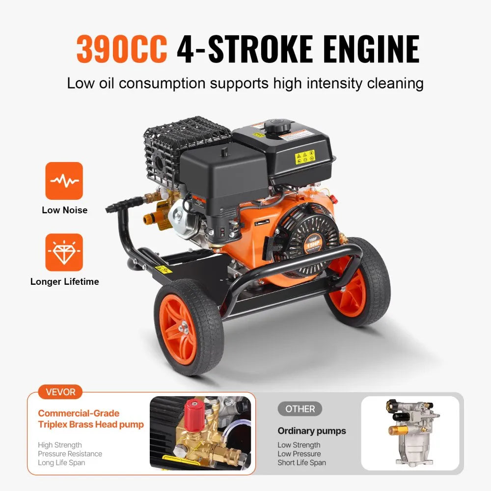 Máquina de Presión a Gasolina VEVOR G250A – 4400 PSI / 4.0 GPM