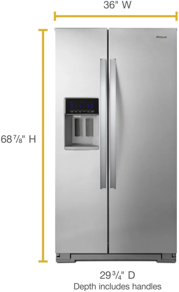 Whirlpool Nevera de Profundidad Reducida en Configuración Side-by-Side