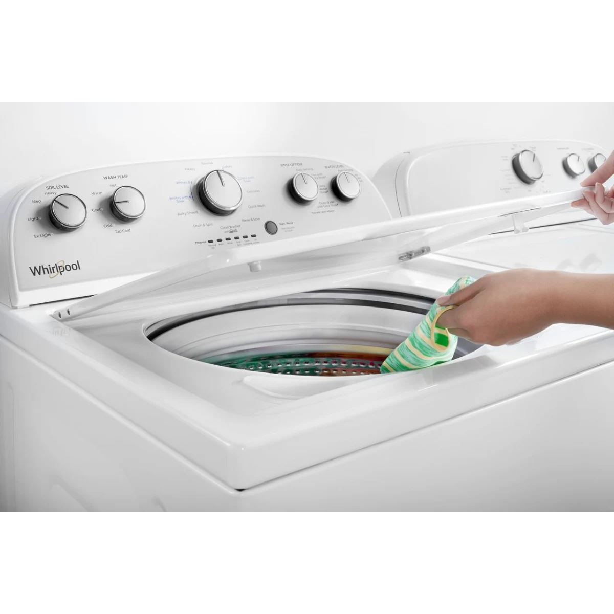 Whirlpool Lavadora de Carga Superior de 27 Pulgadas y 3.8 Cu. Ft. (WTW4955HW)