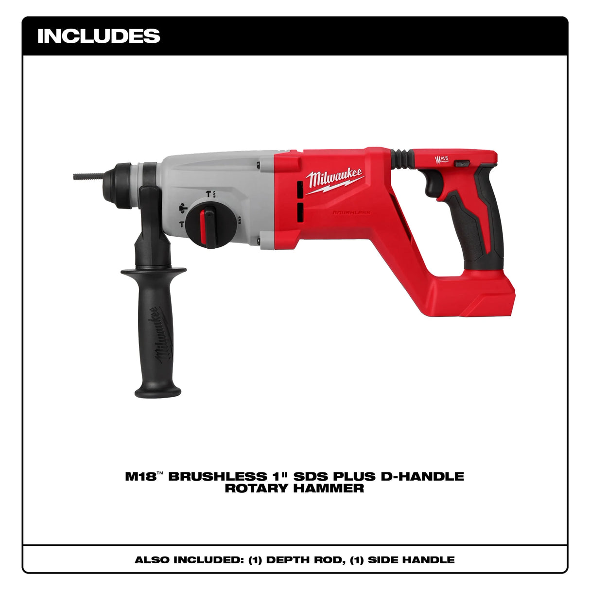 Milwaukee Martillo rotativo con mango en D sin escobillas M18™ SDS Plus de 1"