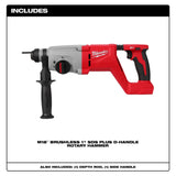 Milwaukee Martillo rotativo con mango en D sin escobillas M18™ SDS Plus de 1"