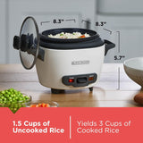 BLACK+DECKER 3-Cup Rice Cooker