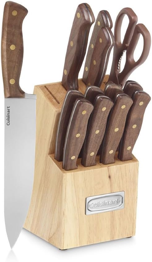 Cuisinart  Advantage Cutlery 14-Piece Triple Rivet Walnut Knife Block Set