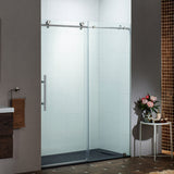 Puerta de Ducha Corredera Sin Marco WOODBRIDGE W-BSDC6076-B de 3/8″ (10 mm) con Cierre Suave