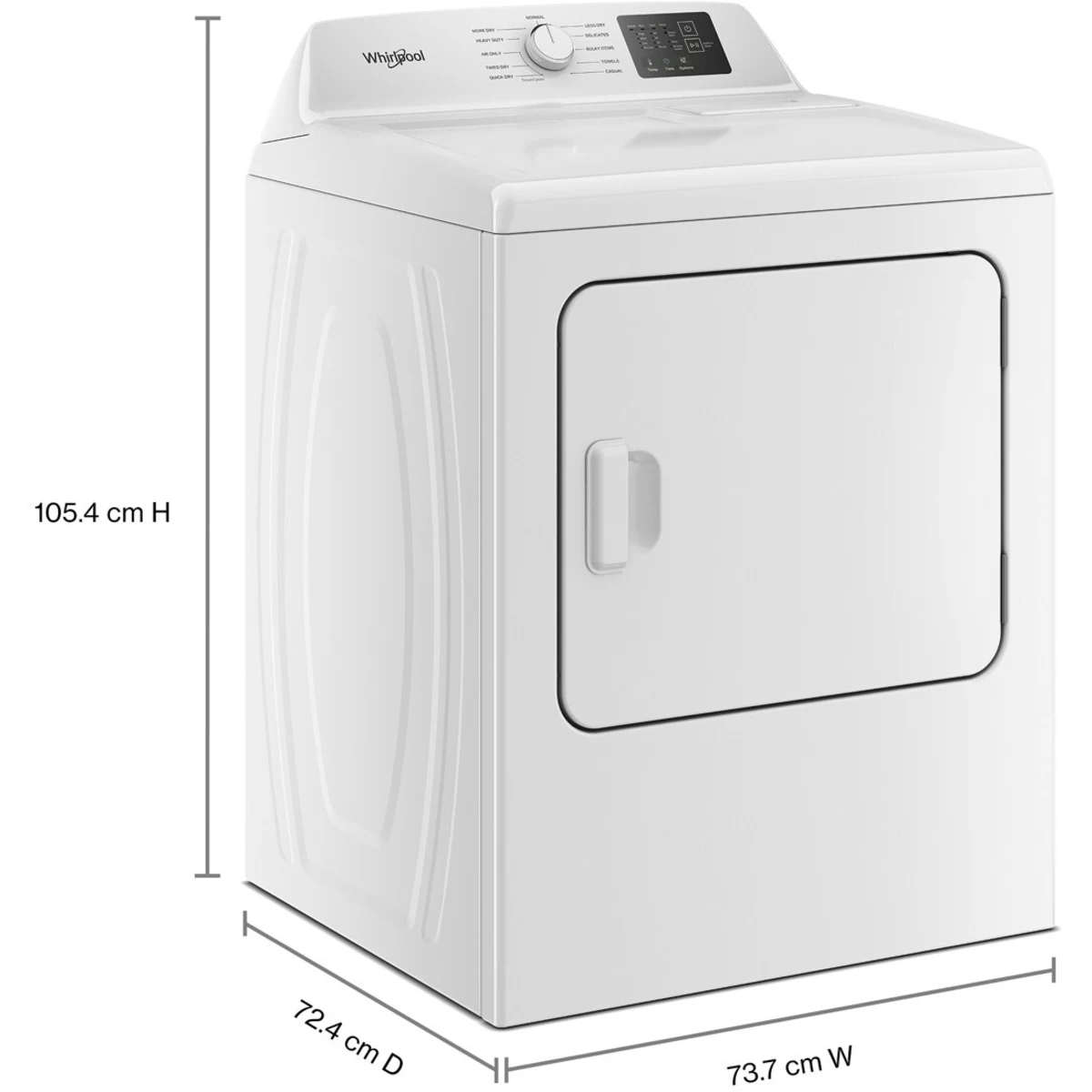 29 Inch Gas Front Load Dryer with 7.0 cu ft.