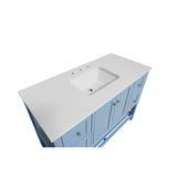 SGG-FL48SFEW Lakeshore 48" Bathroom Vanity with Powder Blue Cabinet and Engineered White Top