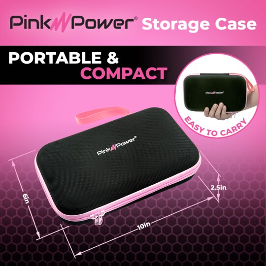 Pink Power  Storage Case for Cordless Electric Scissors and Tools