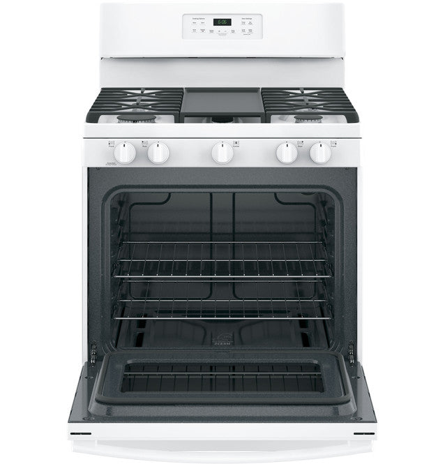 GE® 30" Gas Range with Integrated Griddle