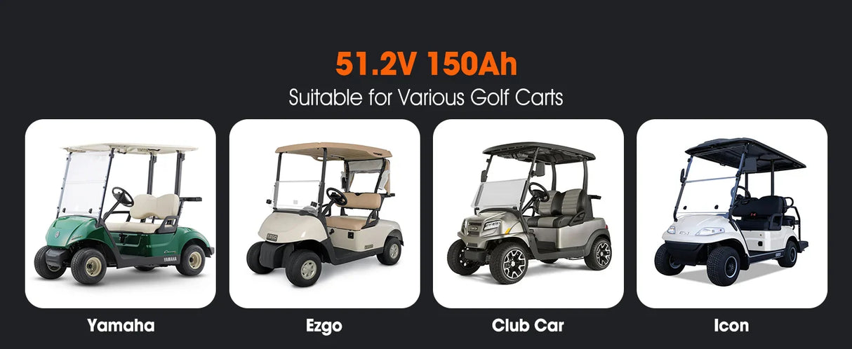 Batería de Litio LiFePO4 48V (51.2V) 150Ah para Carritos de Golf - Temgo