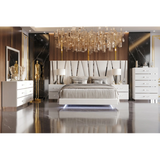 B1840-115 Cama Panel Europa en Blanco – Colección Europa
