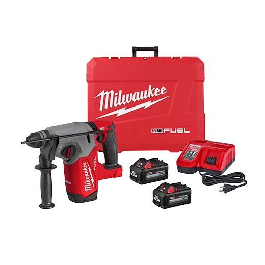 Milwaukee Kit de Martillo Rotativo M18 FUEL™ SDS Plus de 1" (Modelo 2912-22)