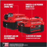 CRAFTSMAN 20V 2 -Pack Lithium-ion & Charger