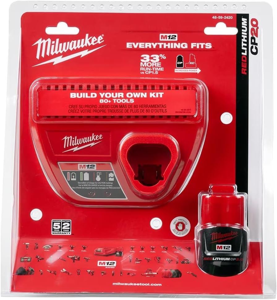 Cargador y Batería Milwaukee M12™ – Kit de Carga Rápida