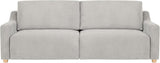 113A009NVY Serta Glendale - Sofá convertible de 90.2 pulgadas, tamaño Queen para abrazar la pared, comodidad Dreamcoil, tela de felpilla, color crema