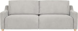 113A009NVY Serta Glendale - Sofá convertible de 90.2 pulgadas, tamaño Queen para abrazar la pared, comodidad Dreamcoil, tela de felpilla, color crema