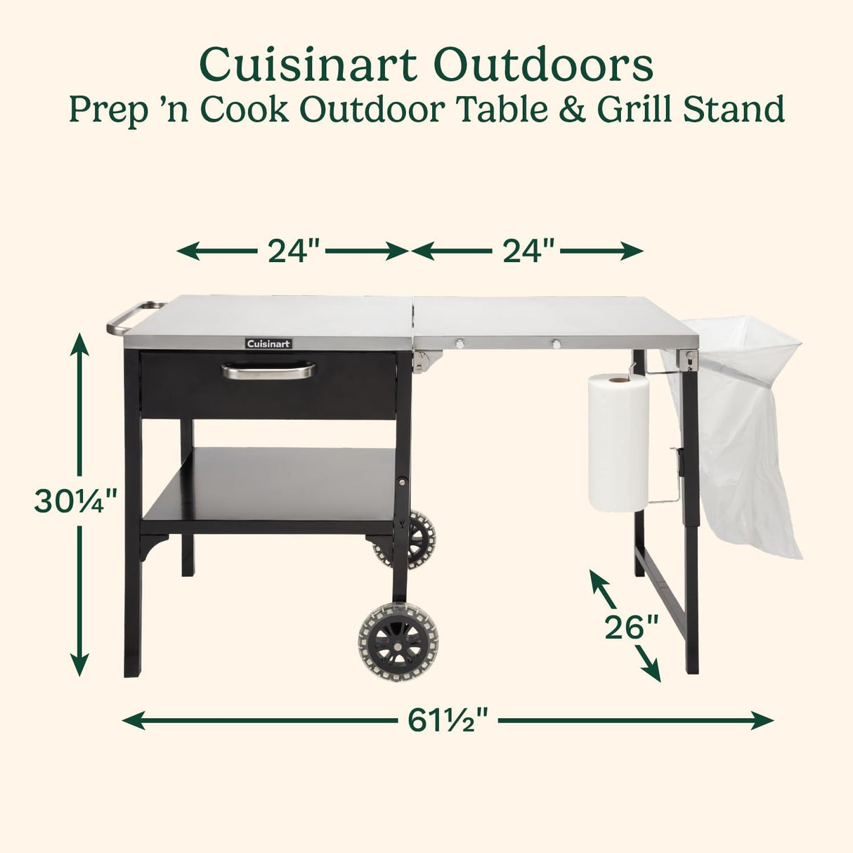 Cuisinart Prep 'n Cook Outdoor Table & Grill Stand