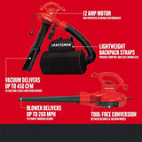 CRAFTSMAN 3-in-1 Leaf Blower, Leaf Vacuum and Mulcher